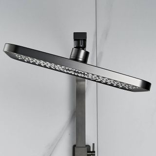 Душевая стойка Shevanik S7036T оружейная сталь